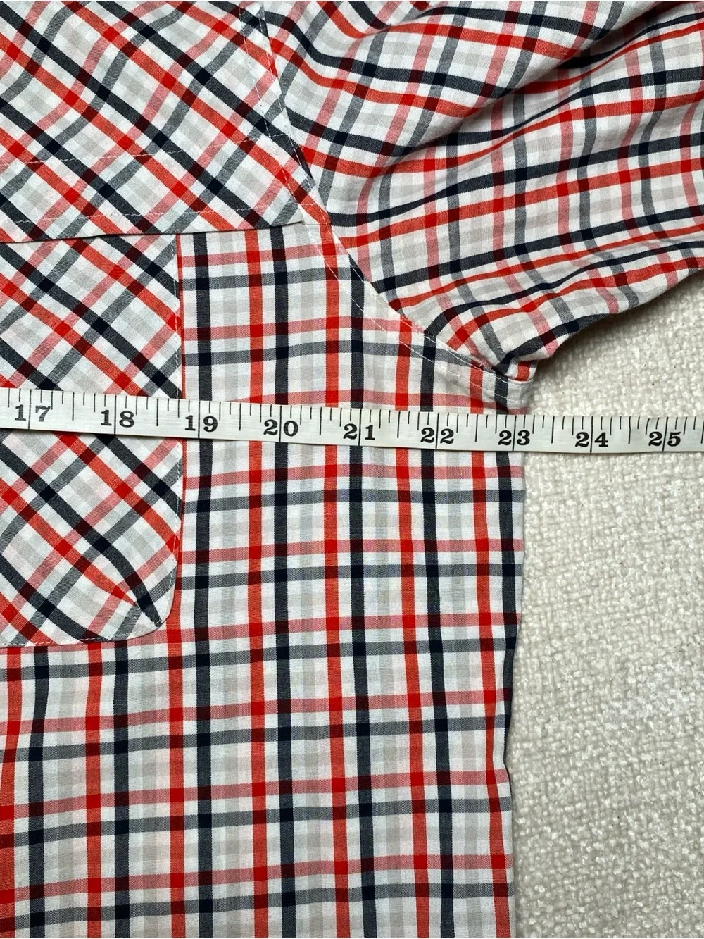 Rare Jordan Short Sleeve Plaid Button Up Shirt Men L Red Black White Streetwear